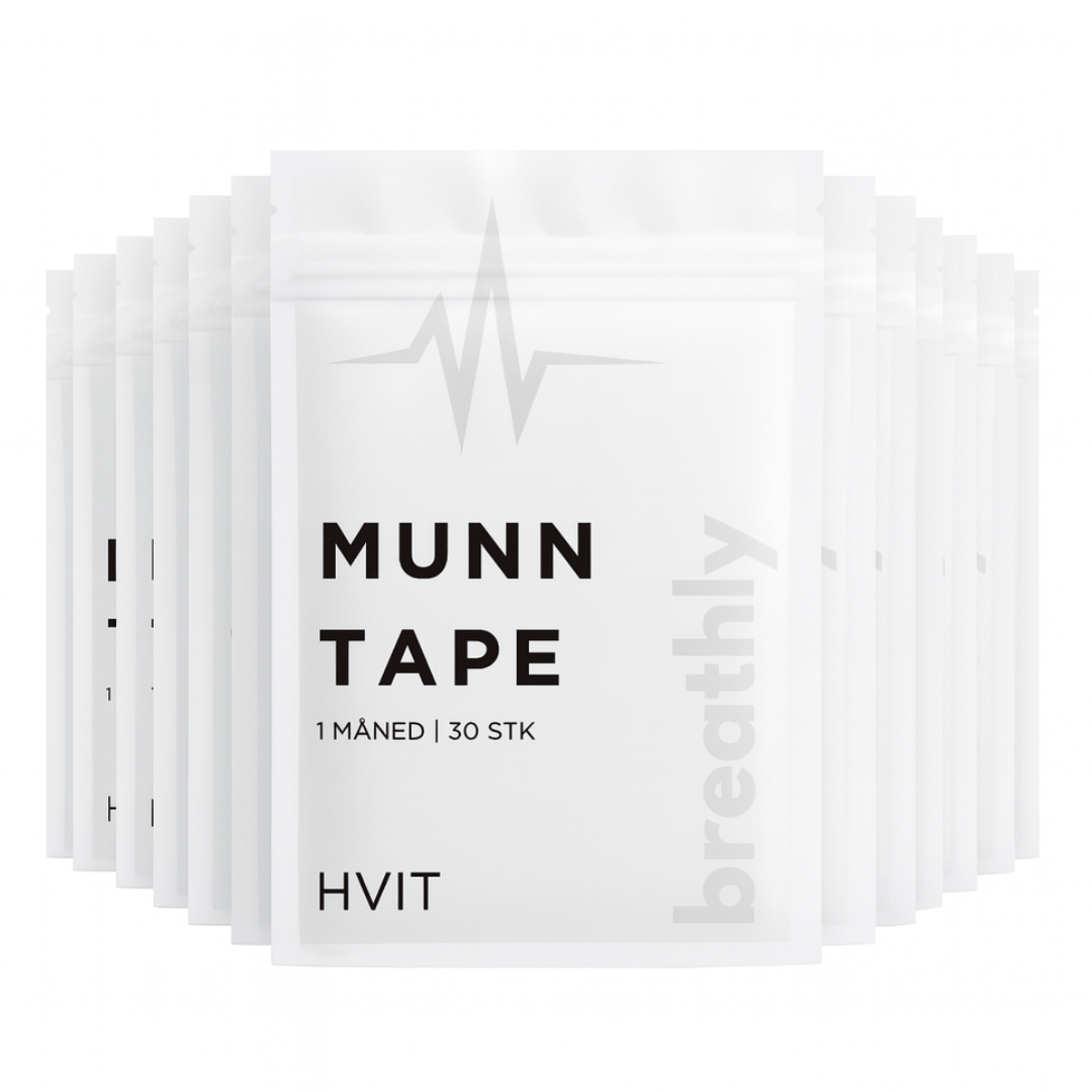 Hvit Munntape - 12 Måneder