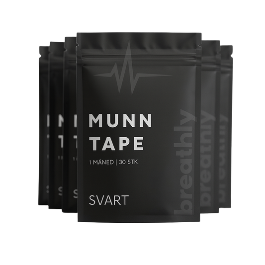 Svart Munntape - 6 Måneder